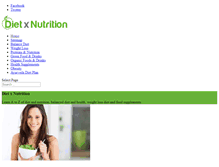 Tablet Screenshot of dietxnutrition.com